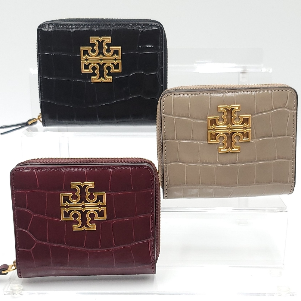 Tory Burch Britten Croc Mini Wallet